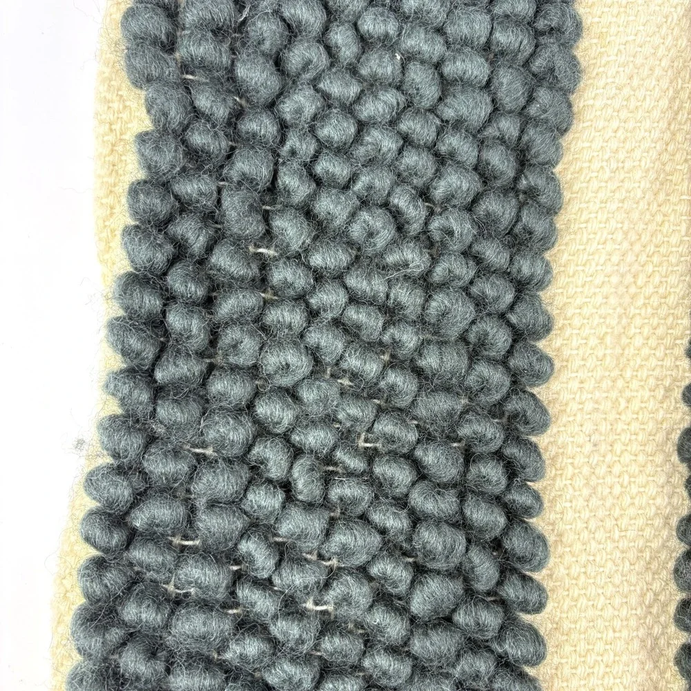 Crate & Barrel Bubble Wool Pillow‎ Sham Cover Only Dark Green 23x23